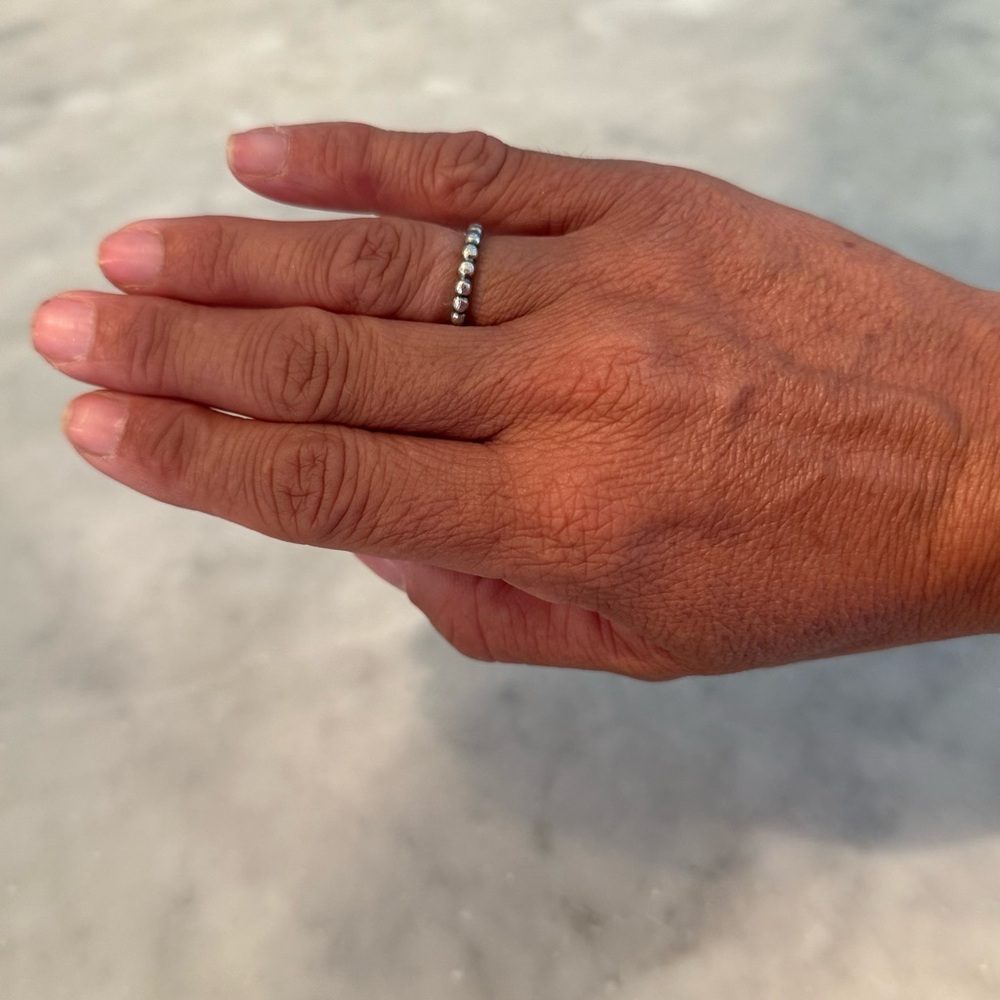 Pandora Silver Beaded Ring